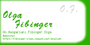 olga fibinger business card